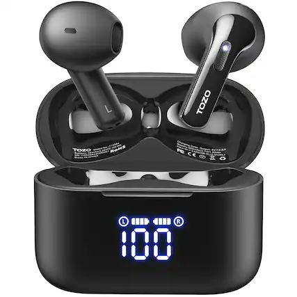 TOZO E1004 TRW
TOZO Battery INSTRUCTION MANUAL
Made in China
ROHS
Charging Case
Input: 5V/0.6A
Output: 500mA
3.7V
FCC
SAMSUNG
L R 100