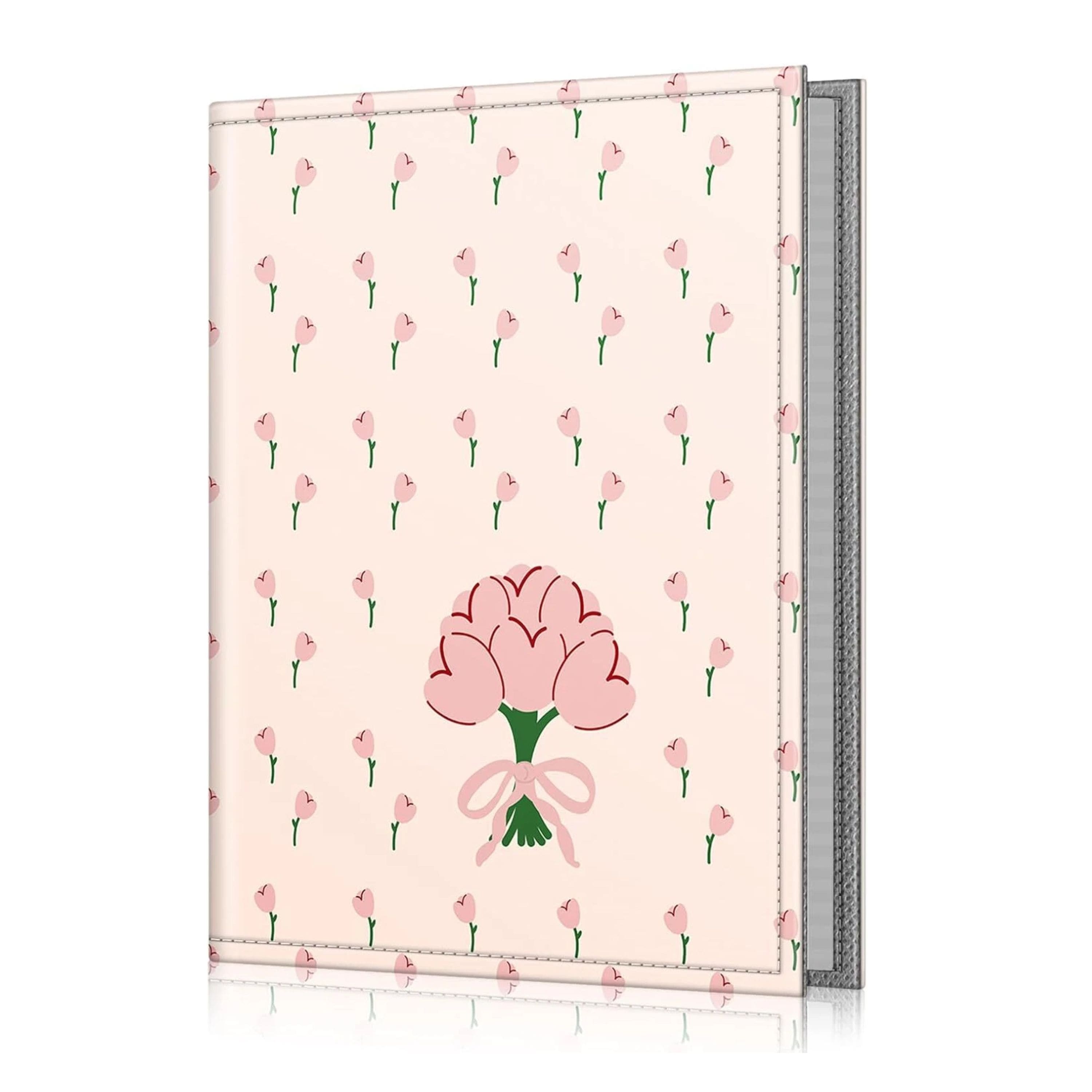 Kitcheniva - Portable Wallet Photo Album Leather Cover 52 Photo Capacity For 4x6 Photo - Coquette Tulips price history on PriceWatchPro