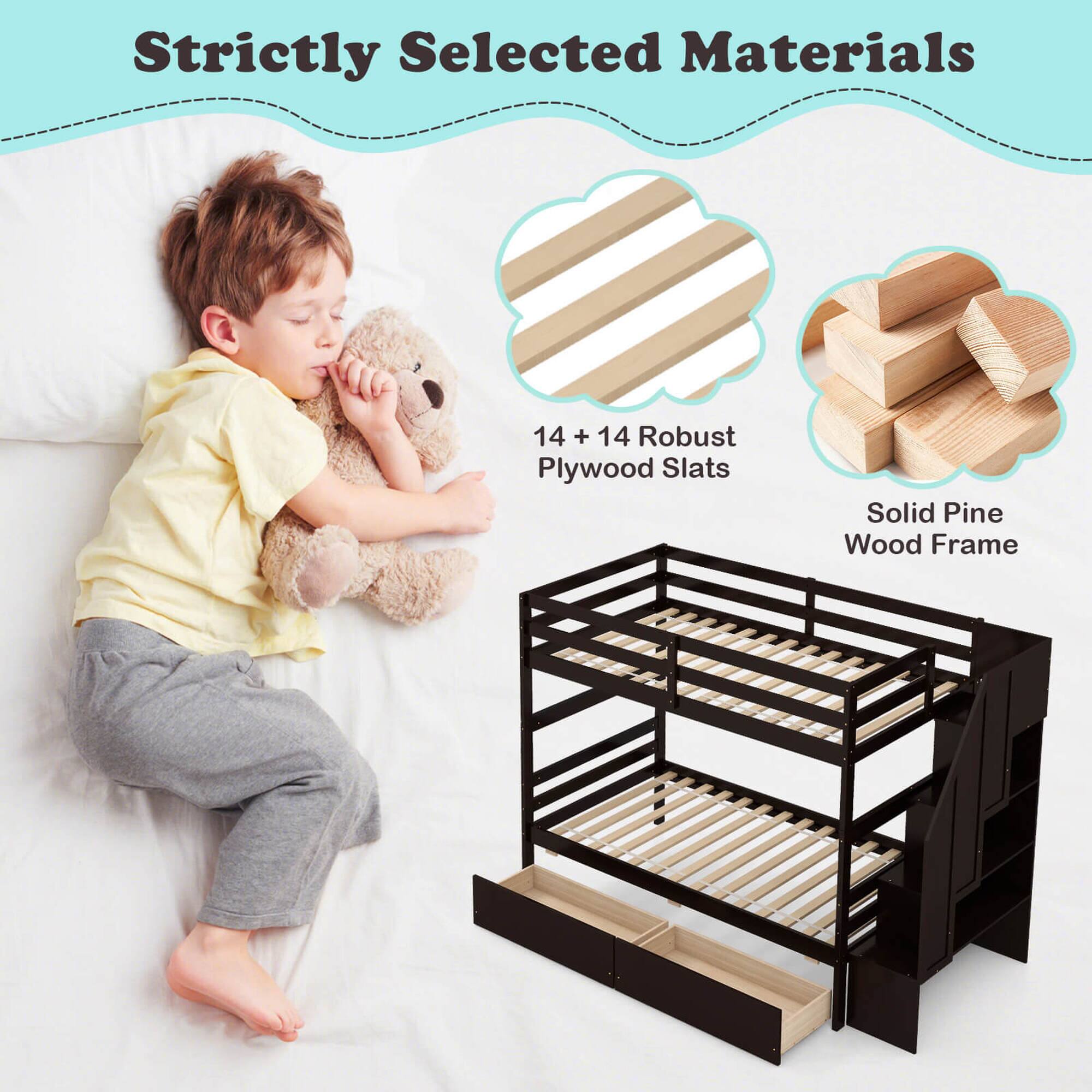Strictly Selected Materials: 14 Robust Plywood Slats + 14 Solid Pine Wood Frame