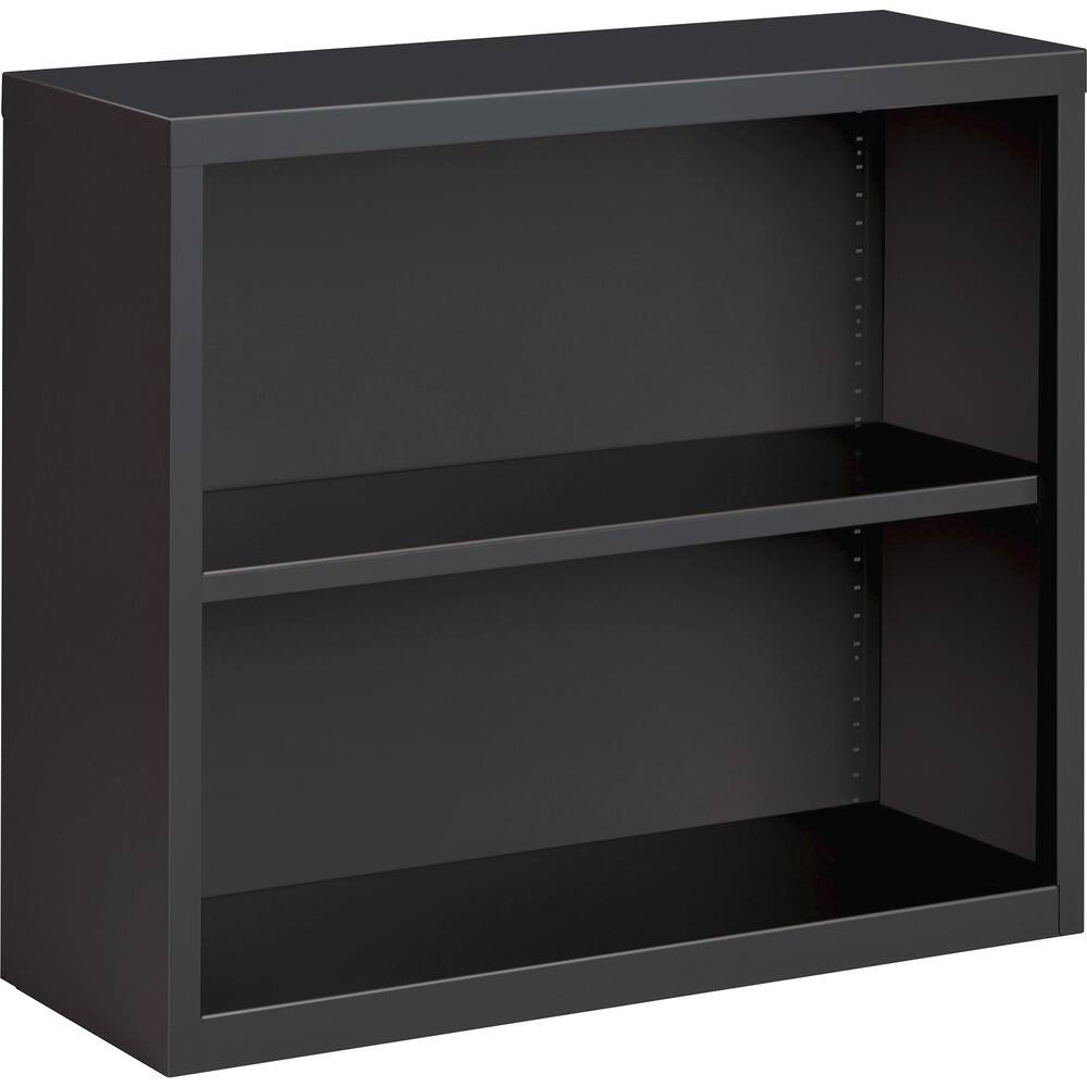 Front. Lorell - Lorell Fortress Series Bookcase 30" H x 34.5" W x 12.6" D 2 Shelve - Charcoal.