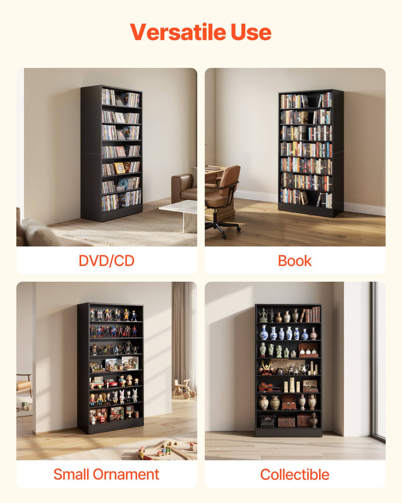 Versatile Use

- DVD/CD
- Book
- Small Ornament
- Collectible