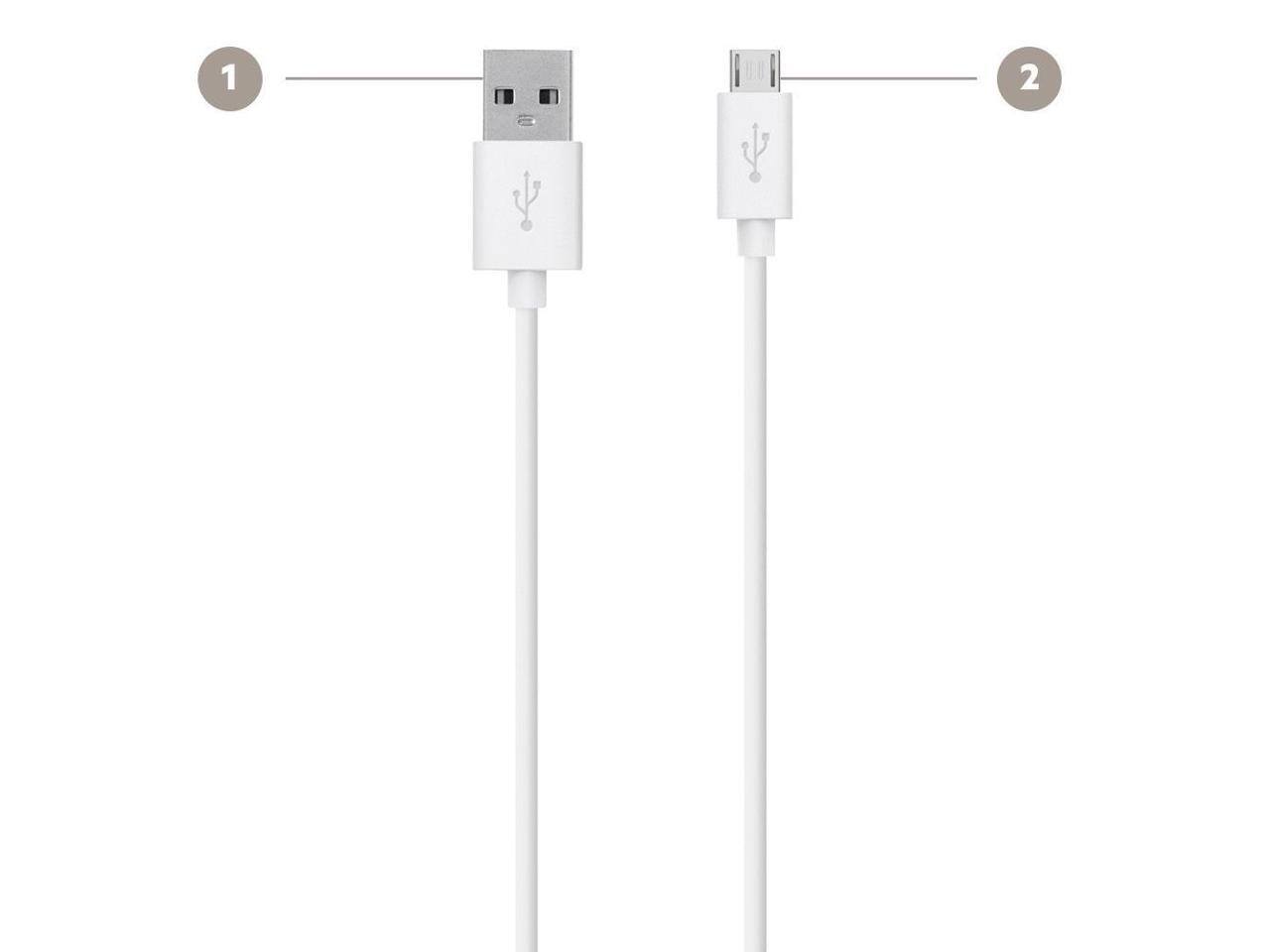 Alt View 8. Belkin - BELKIN F2CU012bt04-WHT White Micro USB Charge/Sync Cable.