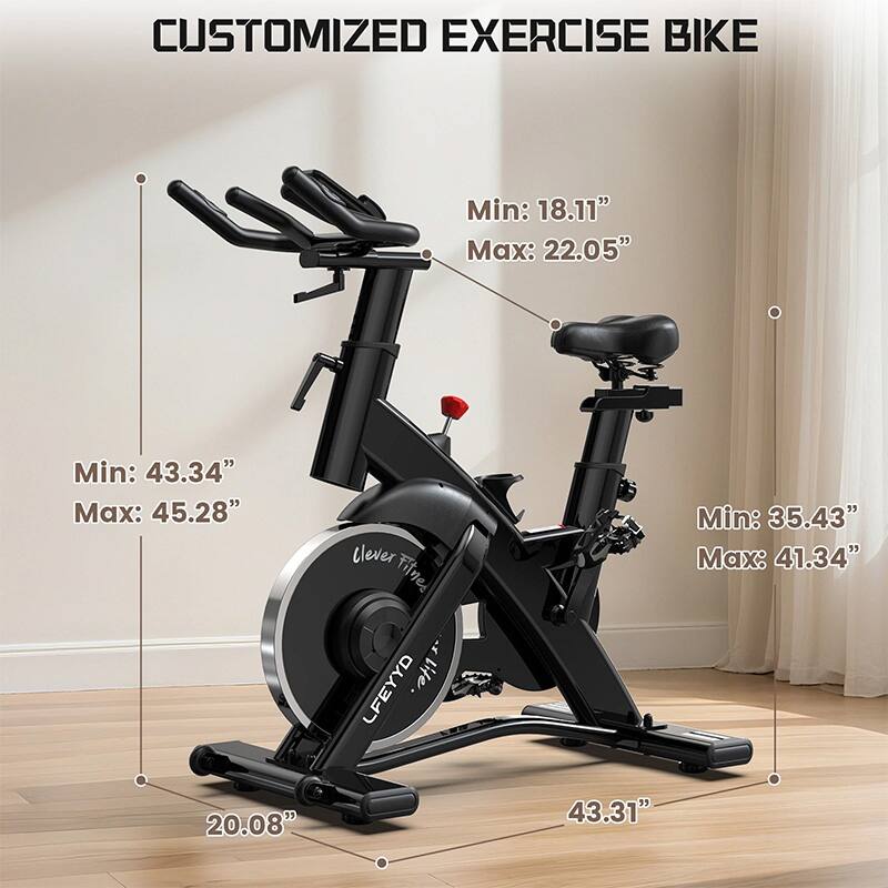 CUSTOMIZED EXERCISE BIKE

Min: 18.11" Max: 22.05"
Min: 43.34" Max: 45.28"
Min: 35.43" Max: 41.34"
20.08" 43.31"