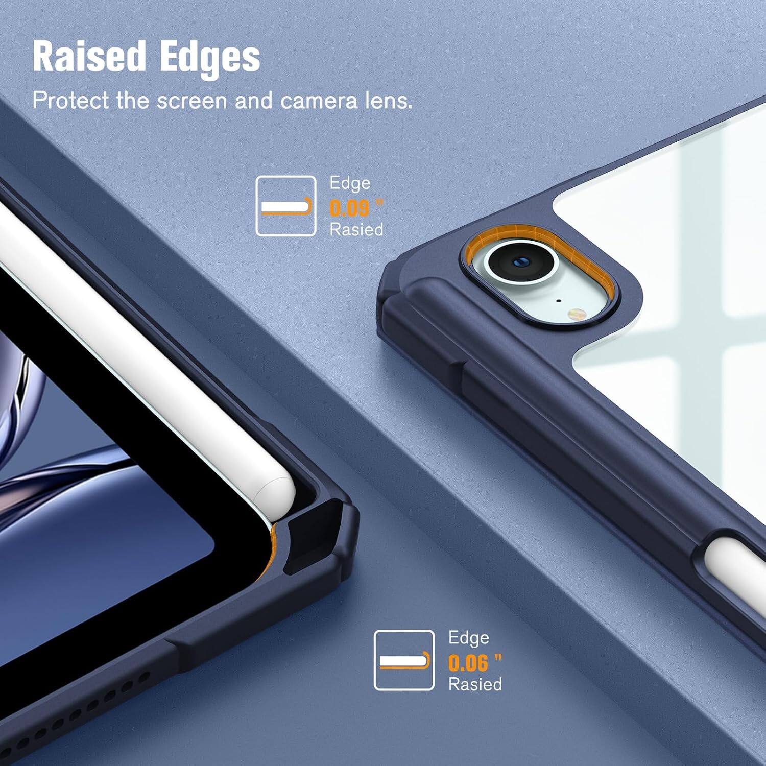 Raised Edges Protect the screen and camera lens.
Edge 0.09" Raised
Edge 0.06" Raised