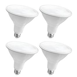 VIRIBRIGHT - 100-Watt EQ PAR38 E26 Dimmable LED Flood Light Bulb Daylight (4-Pack) - 6500K