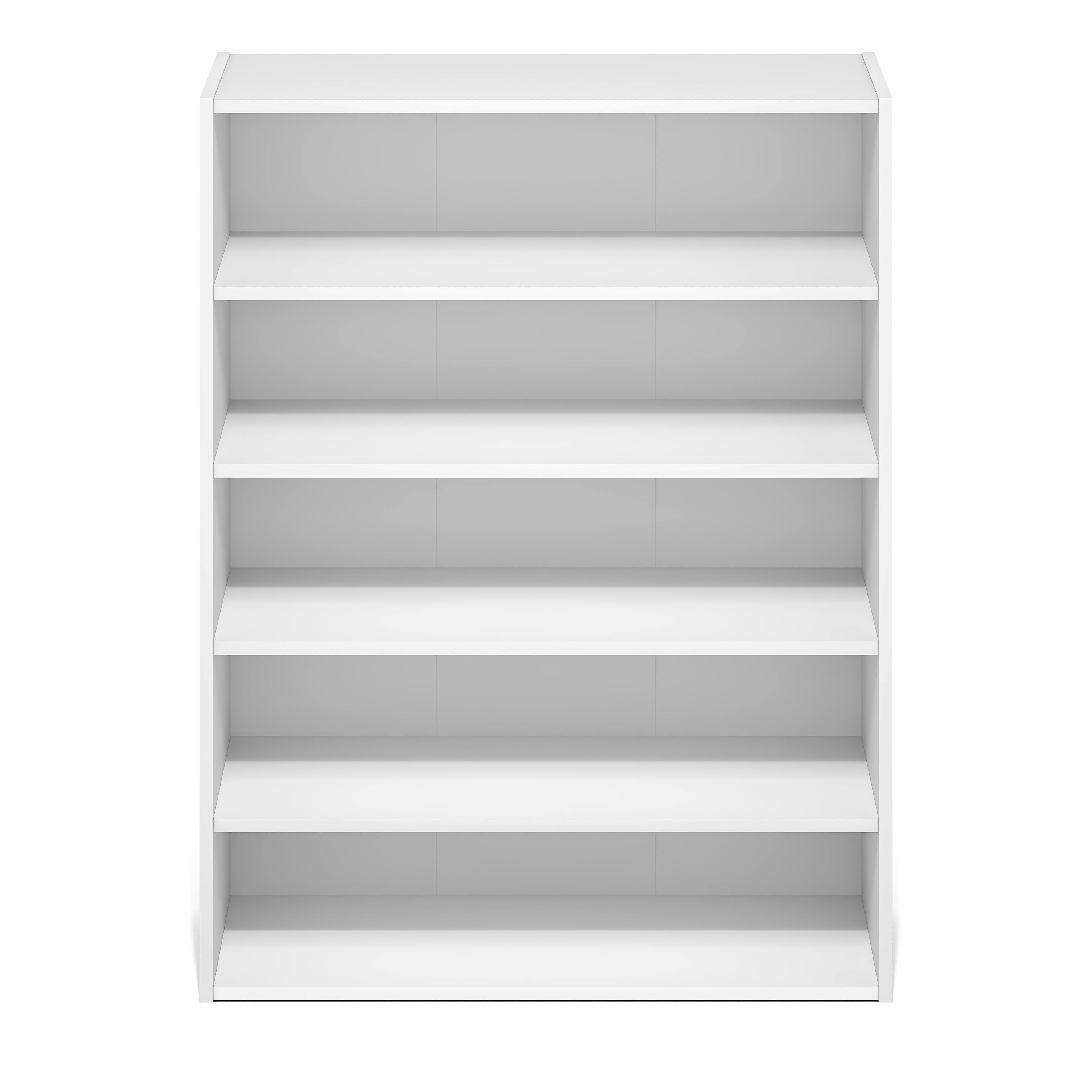 Alt View 5. Furinno - FANO Shoe Rack, 5-Tier Shoe Organizer, Stackable Shoe Storage, for Closet Entryway, Office, Garage - White.