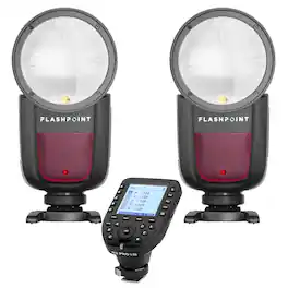 Flashpoint - 2x Zoom Li-on X TTL F/ Nikon (V1)+ R2 Pro II Trigger for Nikon