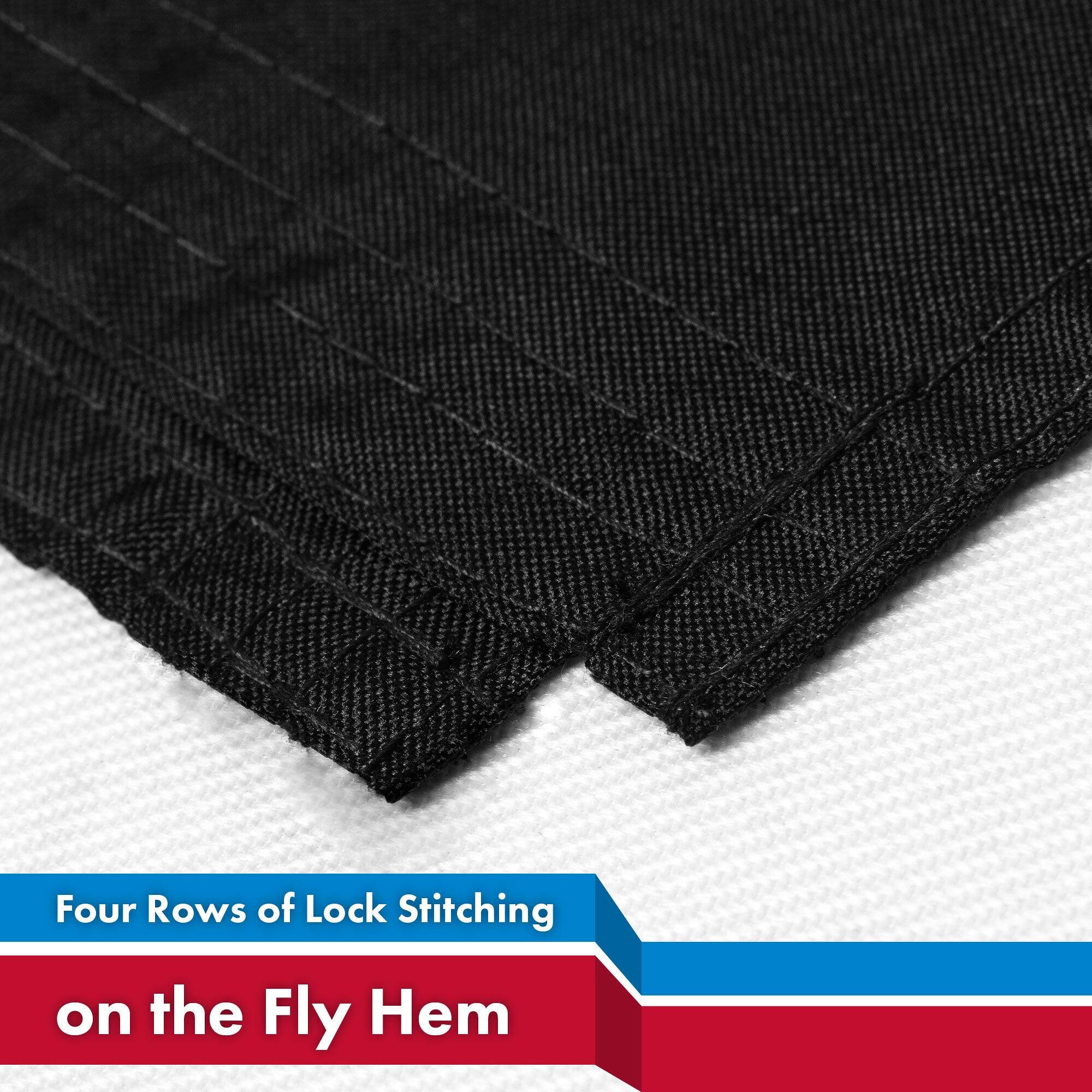 Four Rows of Lock Stitching on the Fly Hem