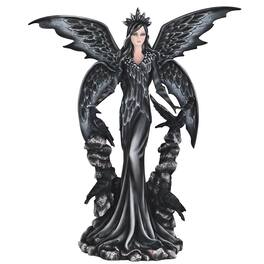 FC Design - 25.5"H Gothic Dark Angel Queen with Raven Figurine Statue Office Desk Tabletop Home Decor Gift - Multi-Color