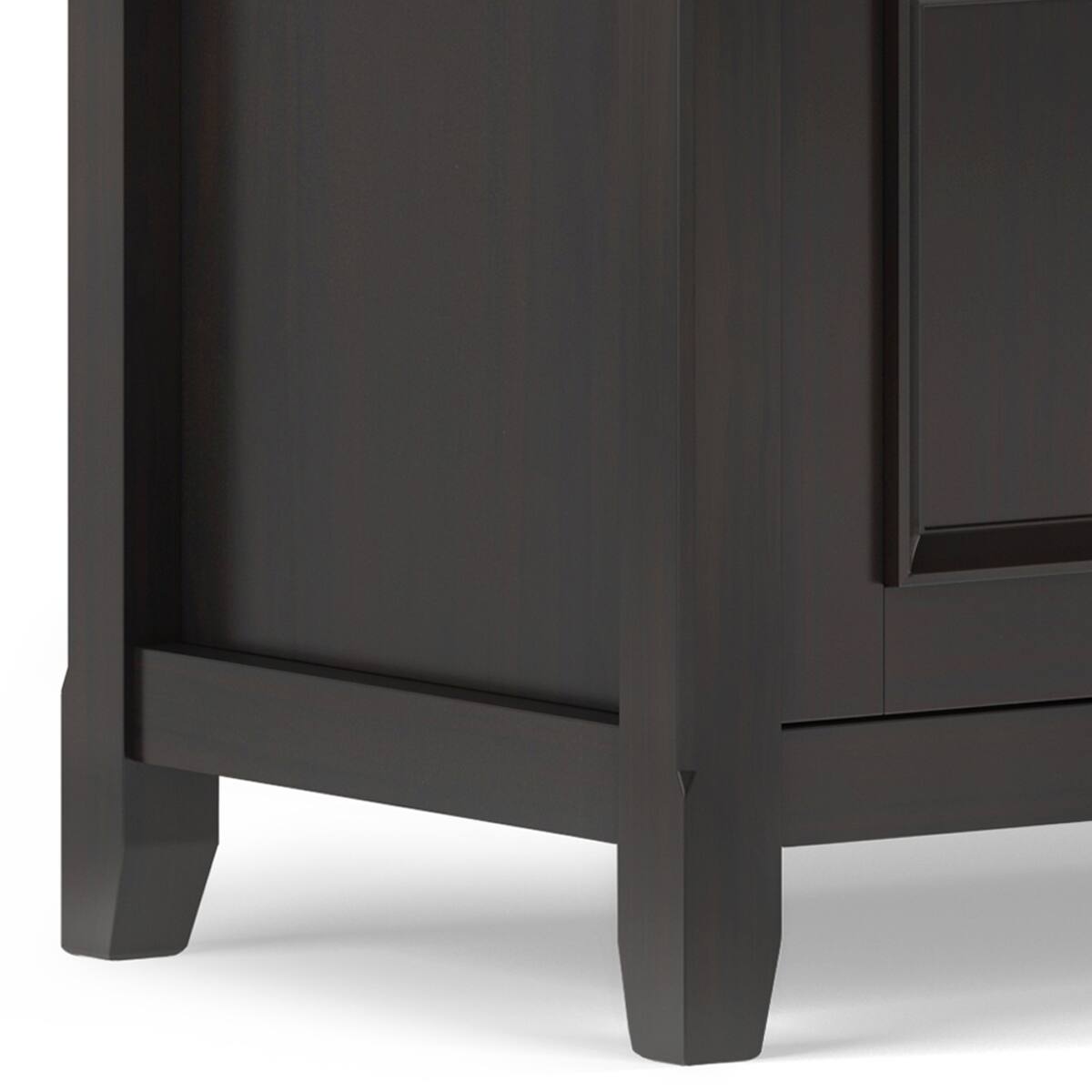 Alt View 10. Simpli Home - Amherst 72 inch Solid Wood Low TV Media Stand in Hickory Brown - Hickory Brown.