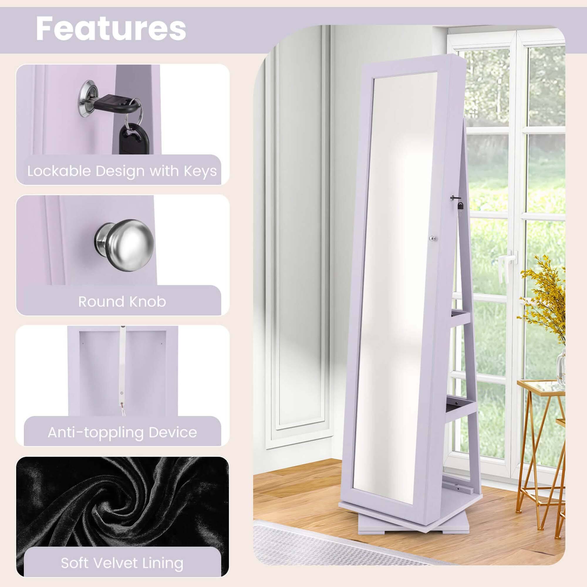 Features

- Lockable Design with Keys
- Round Knob
- Anti-toppling Device
- Soft Velvet Lining