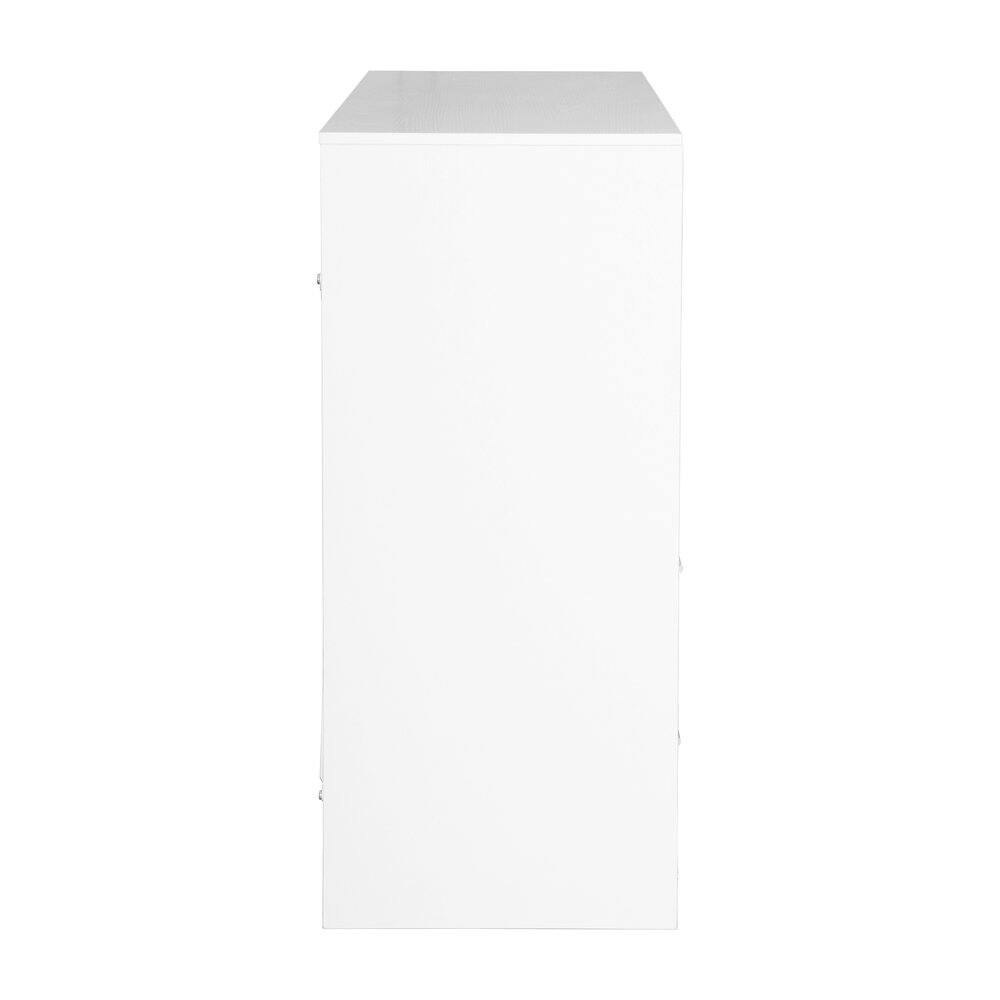 Alt View 4. Techni Home - 8-Drawer Dresser with Large Fabric Drawers, White - White.