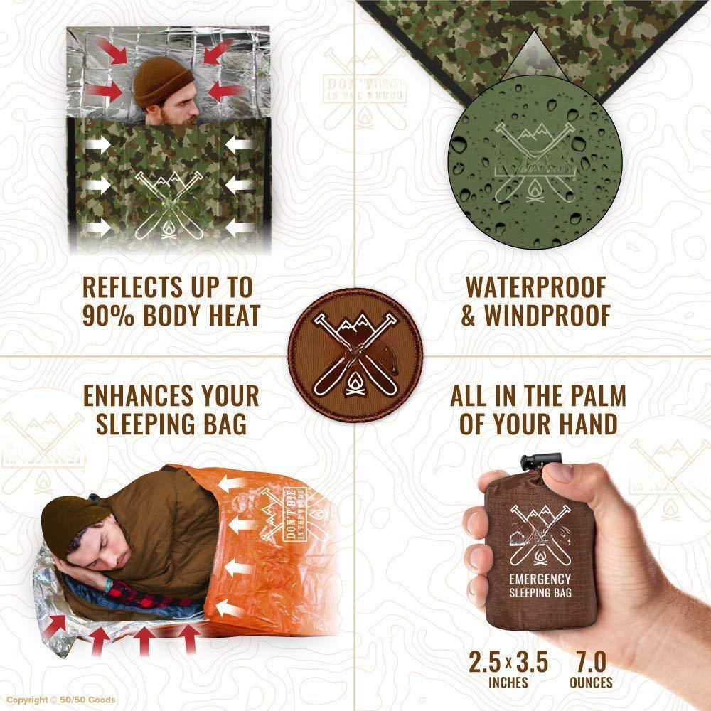 Dapper Styles Emergency Sleeping Bag With Hood Ultralight