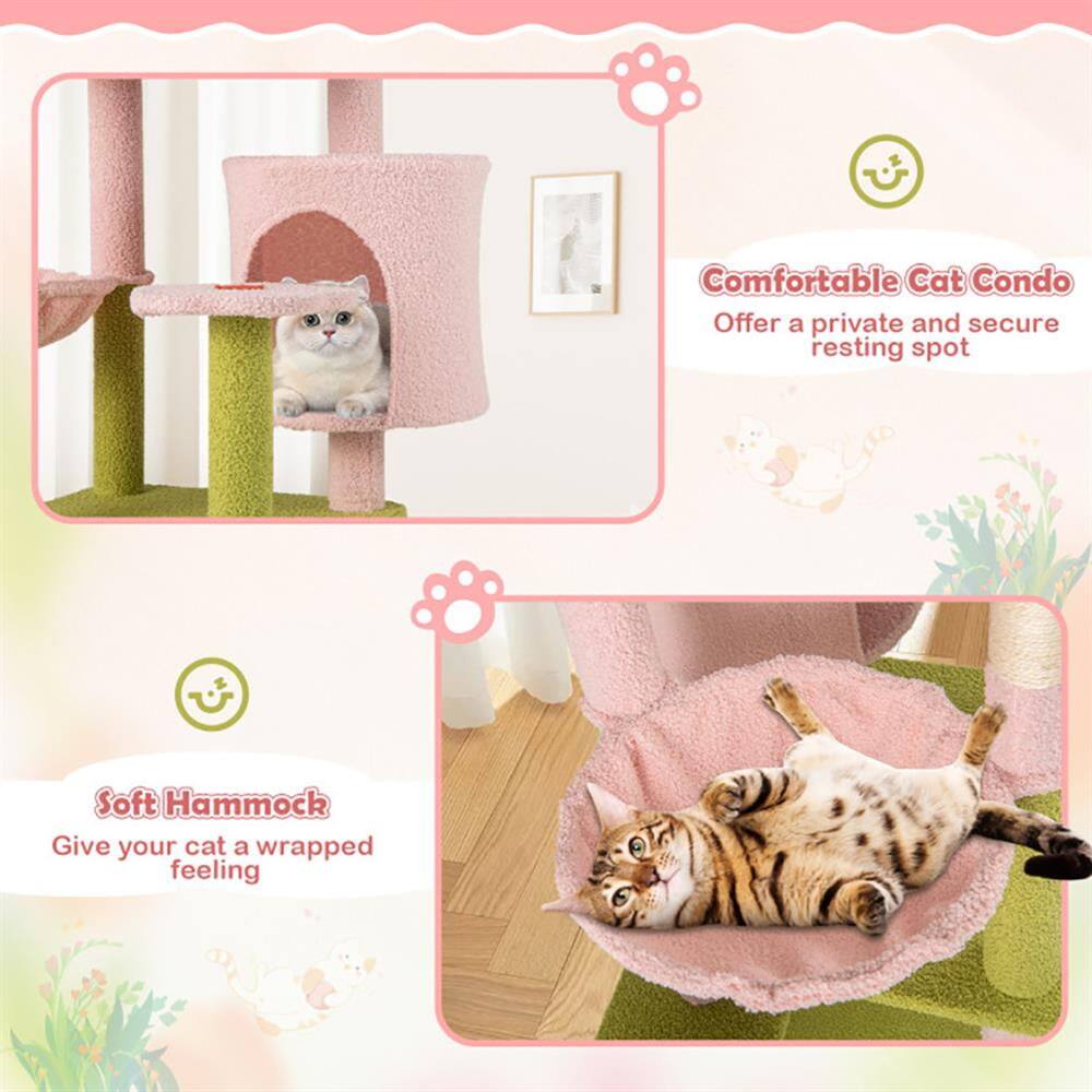 Comfortable Cat Condo  
Offer a private and secure resting spot  

Soft Hammock  
Give your cat a wrapped feeling