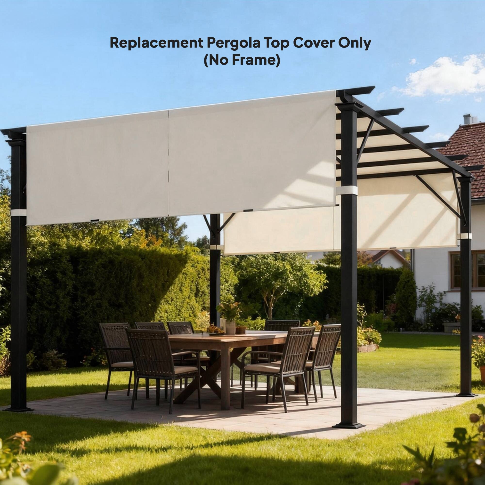 Replacement Pergola Top Cover Only (No Frame)