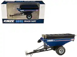 SpecCast Collectibles - Kinze 1051 Grain Cart with Flotation Tires Blue 1/64 Diecast Model by SpecCast
