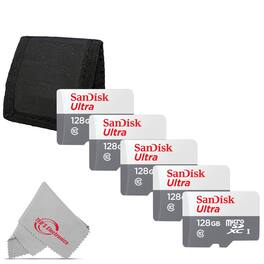 SanDisk Professional - 5x SanDisk 32GB Ultra UHS-I microSDHC Memory Card with SD Adapter and Card Wallet