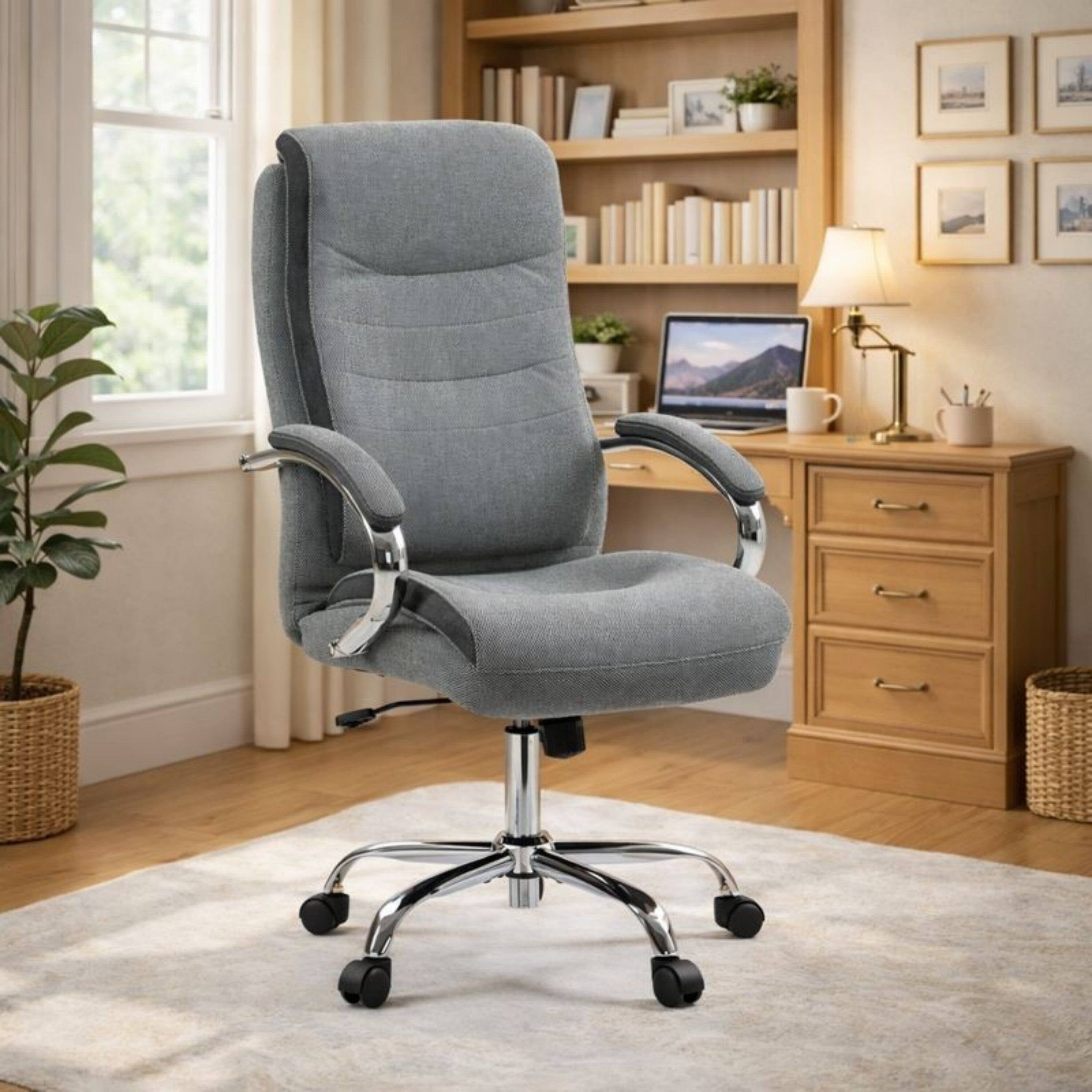Alt View 1. Boyel Living - High Back Ergonomic Adjustable Office Chair Grey - Gray.