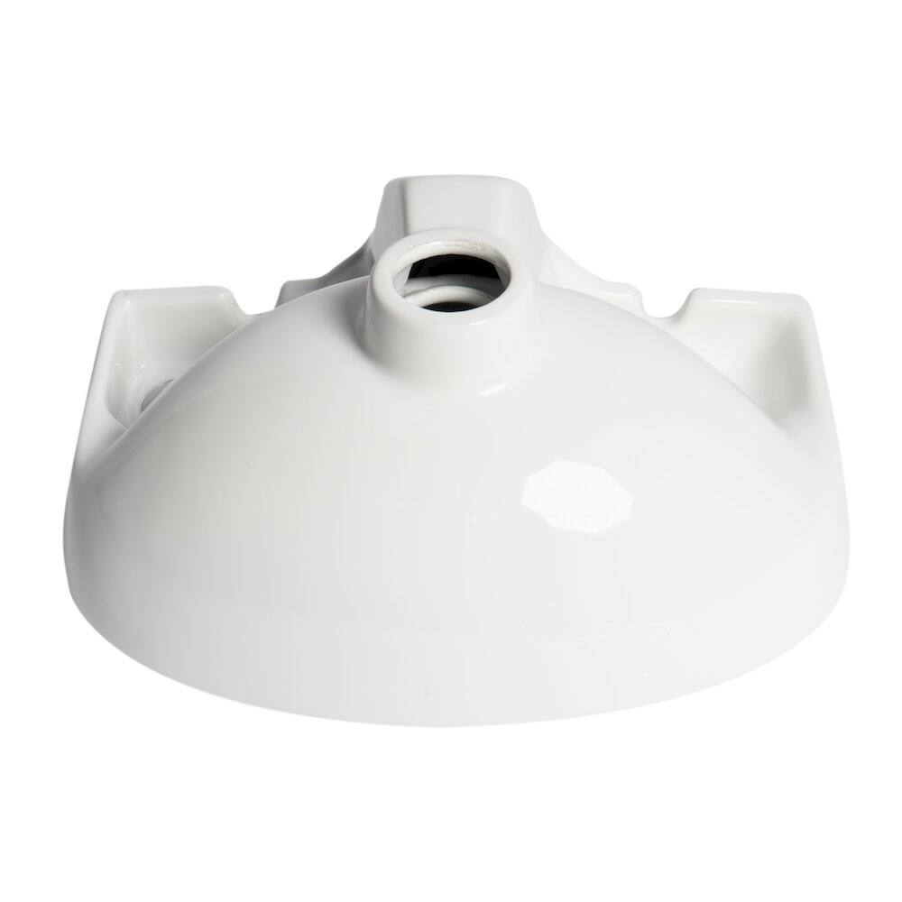 Angle. Alfi - White 14" Small Wall Mounted Ceramic Sink with Faucet Hole - White.