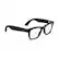 Alt View 7. Ray-Ban Meta - Wayfarer Large (Gen 1) glasses with Meta AI, Audio, Photo, Video Compatibility - Clear Lenses (Refurbished) - Shiny Black.