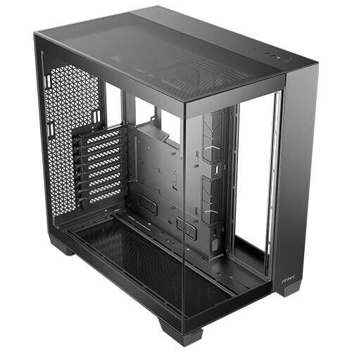 Angle. Antec - Antec C8, RTX 40 Compatible, Dual-Chamber, Toolless, Type-C, 360mm Radiator, Tempered Glass, Full-Tower E-ATX Case - Black.