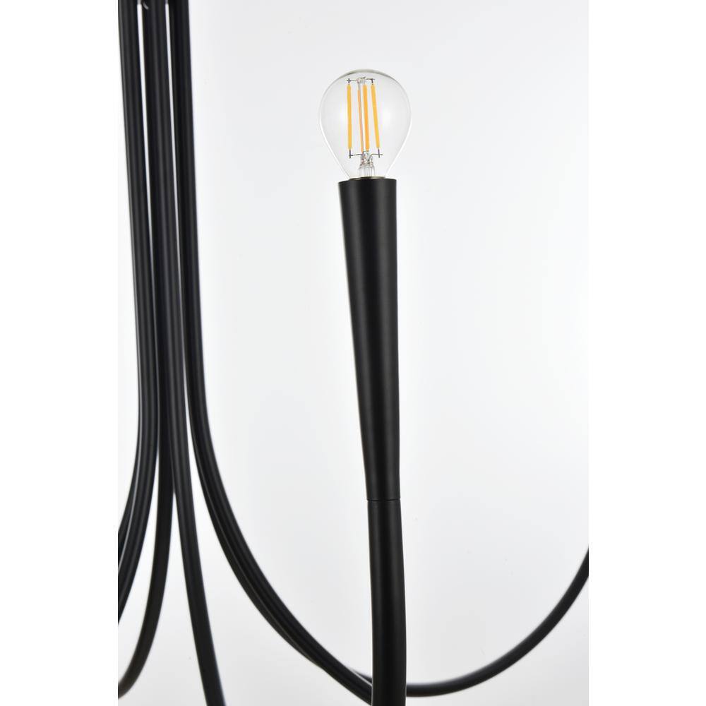 Alt View 2. Living District - Layne 50 inch chandelier in Black - Black.