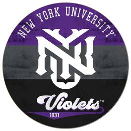 Jardine - NYU Violets 20'' x 20'' Retro Logo Circle Sign - Purple