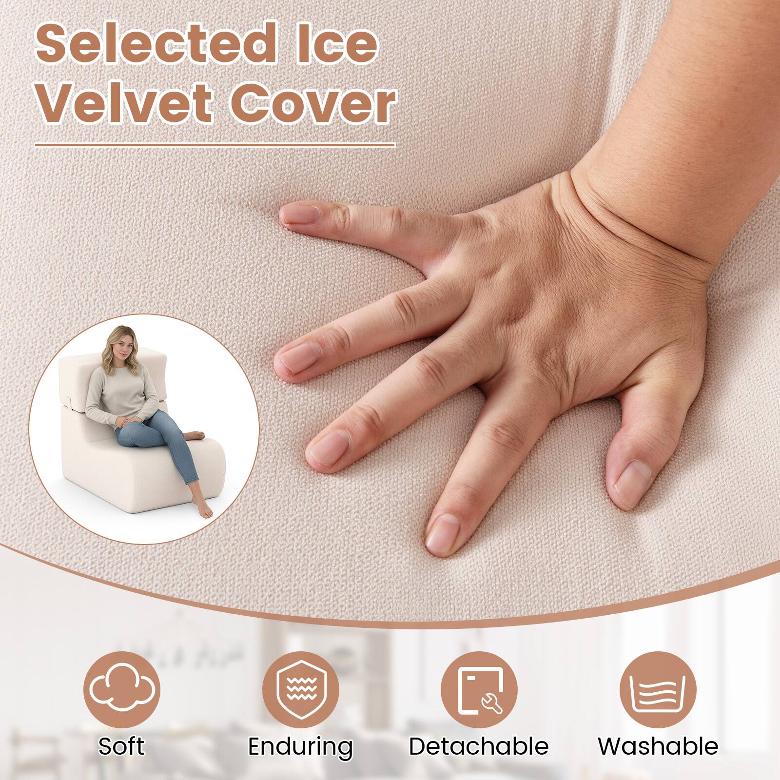 Selected Ice Velvet Cover

- Soft
- Enduring
- Detachable
- Washable