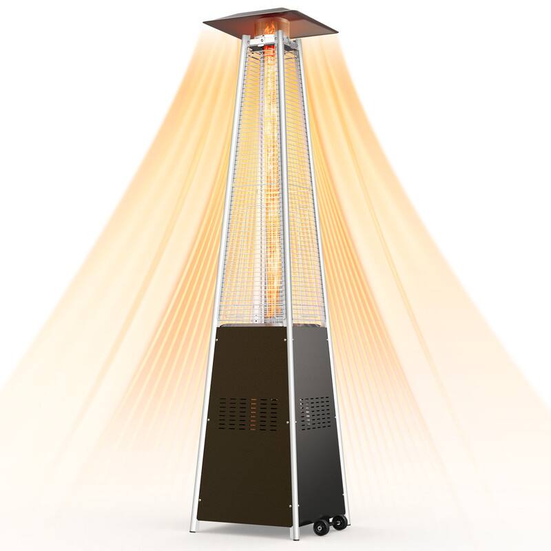Front. Sersper - Sersper 42,000 BTU Pyramid Outdoor Patio Heater with Triple Tip-Over Protection - Black.