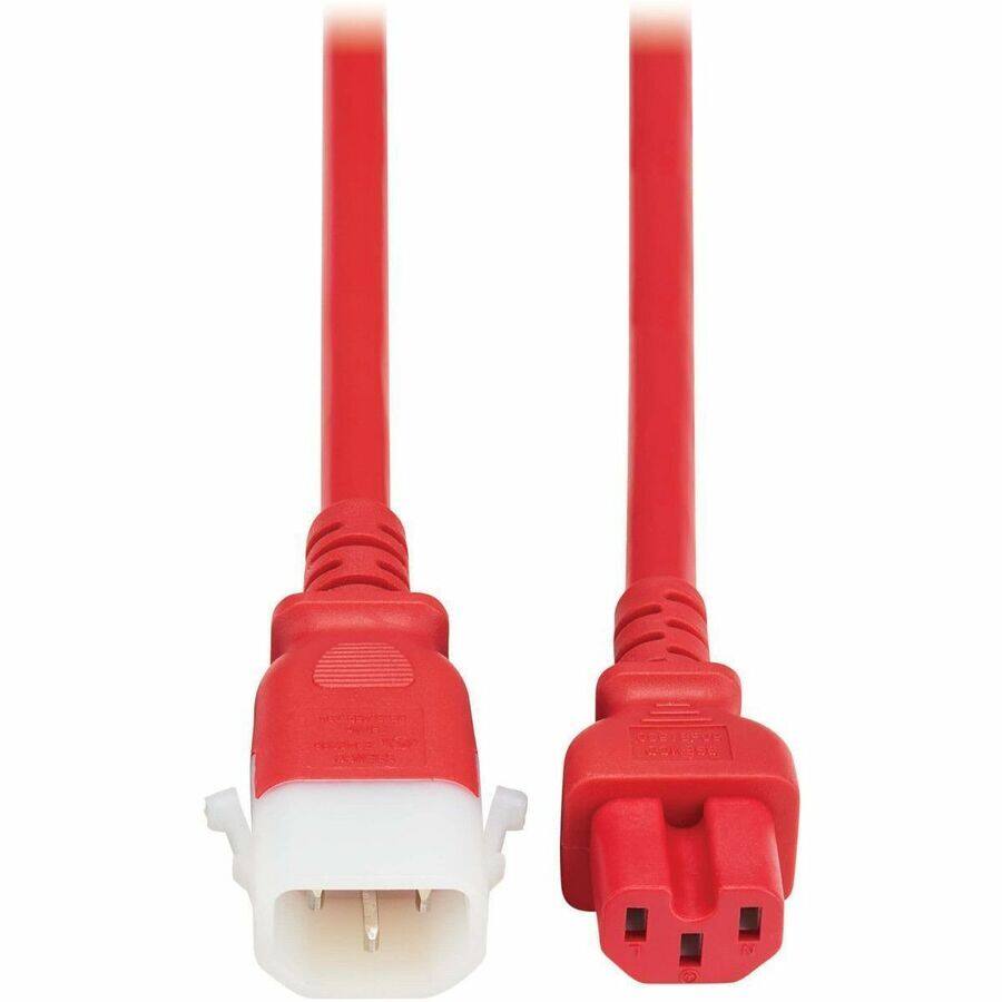 Alt View 1. Tripp Lite - Eaton Tripp Lite Series 6 Pack of Locking C15 to C14 P-Lock Power Cord - 6ft Extension Cables, Red, Heavy-Duty, 15A - Red.