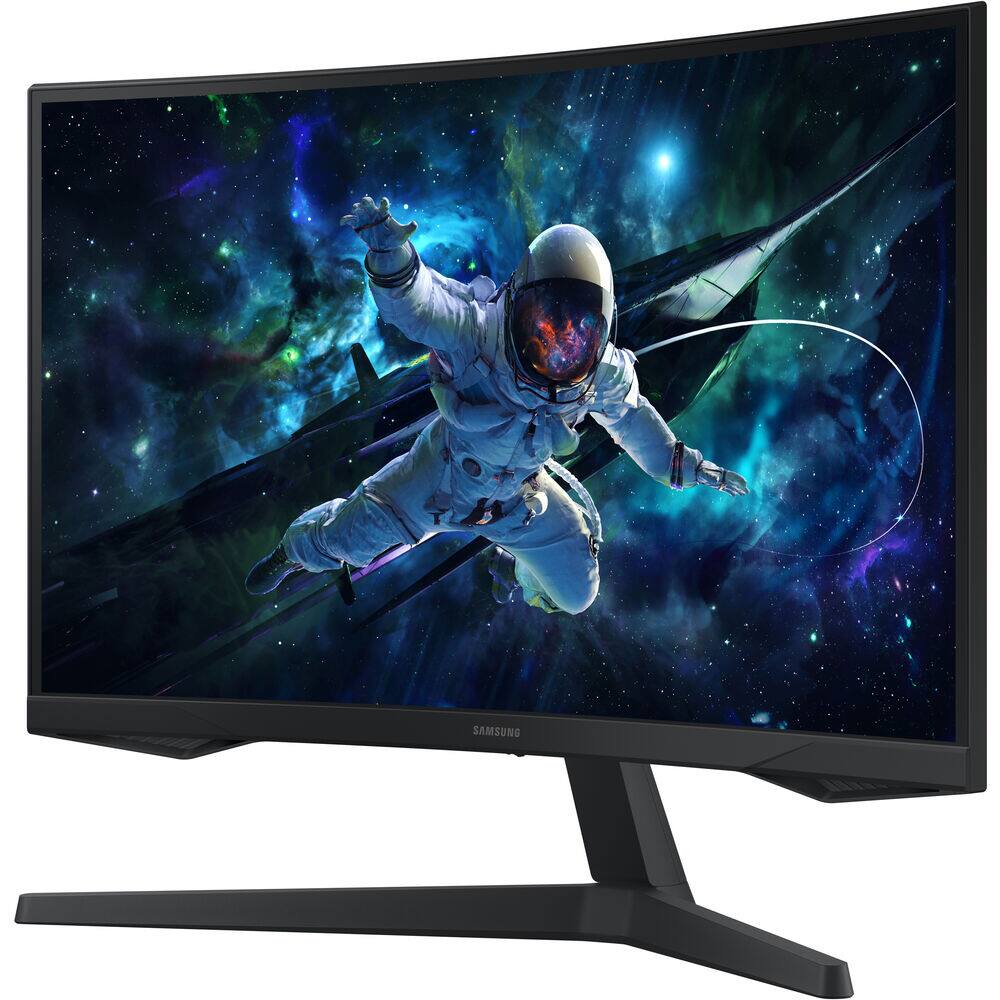 Alt View 2. Samsung - 27" Odyssey 1000R Curved QHD 165Hz 1ms AMD FreeSync Gaming Monitor + 26-Month Extended Warranty Protection Bundle - Black.