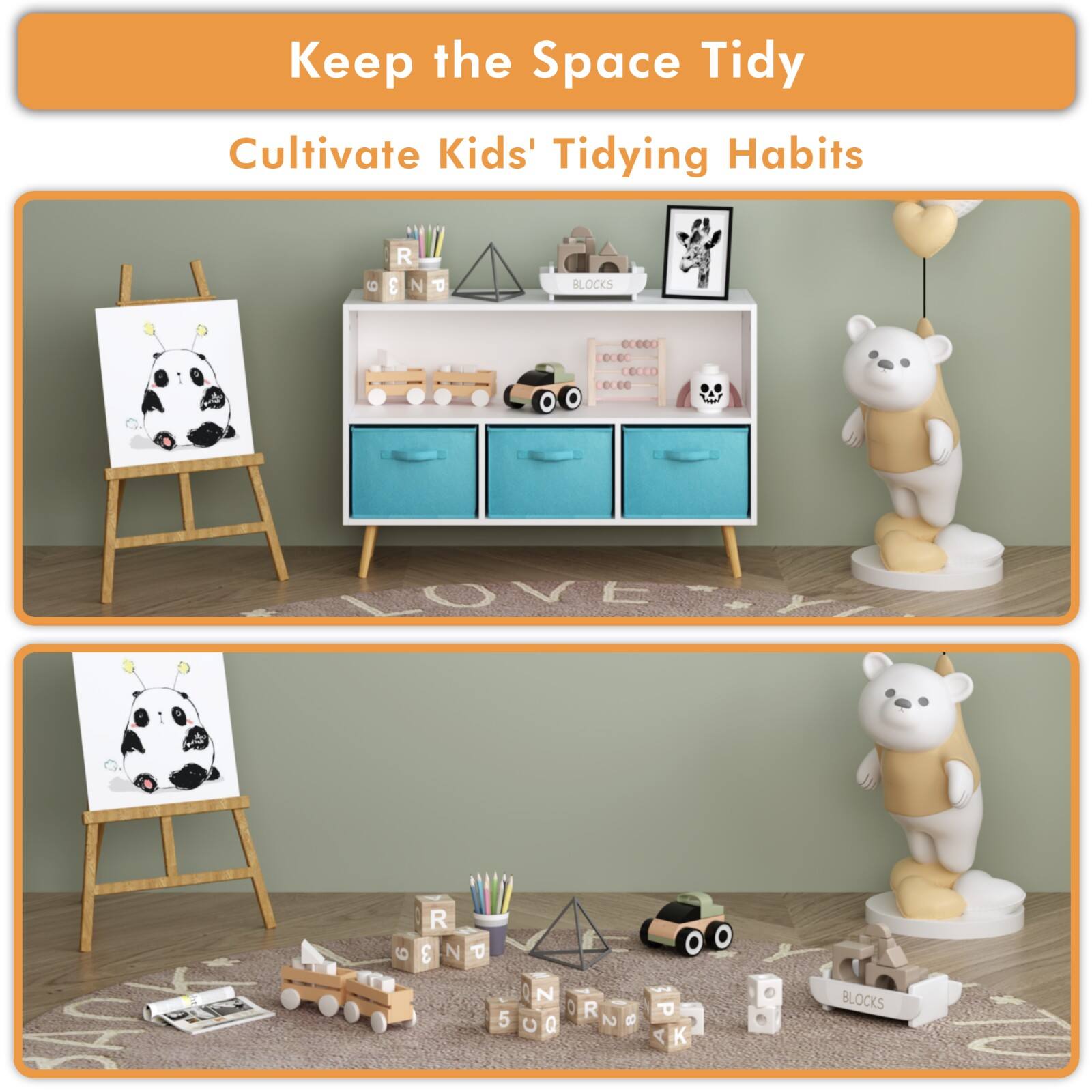 Keep the Space Tidy  
Cultivate Kids' Tidying Habits