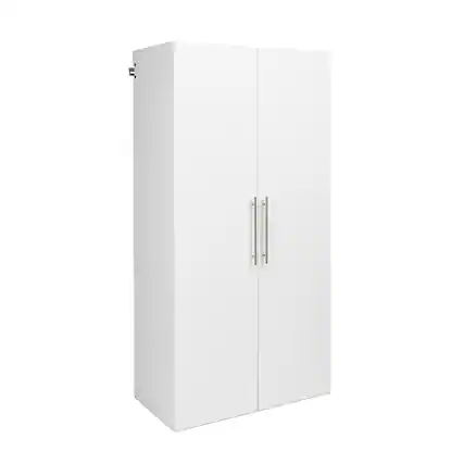 Front. Prepac - HangUps 36" Large Storage Cabinet, White - White.