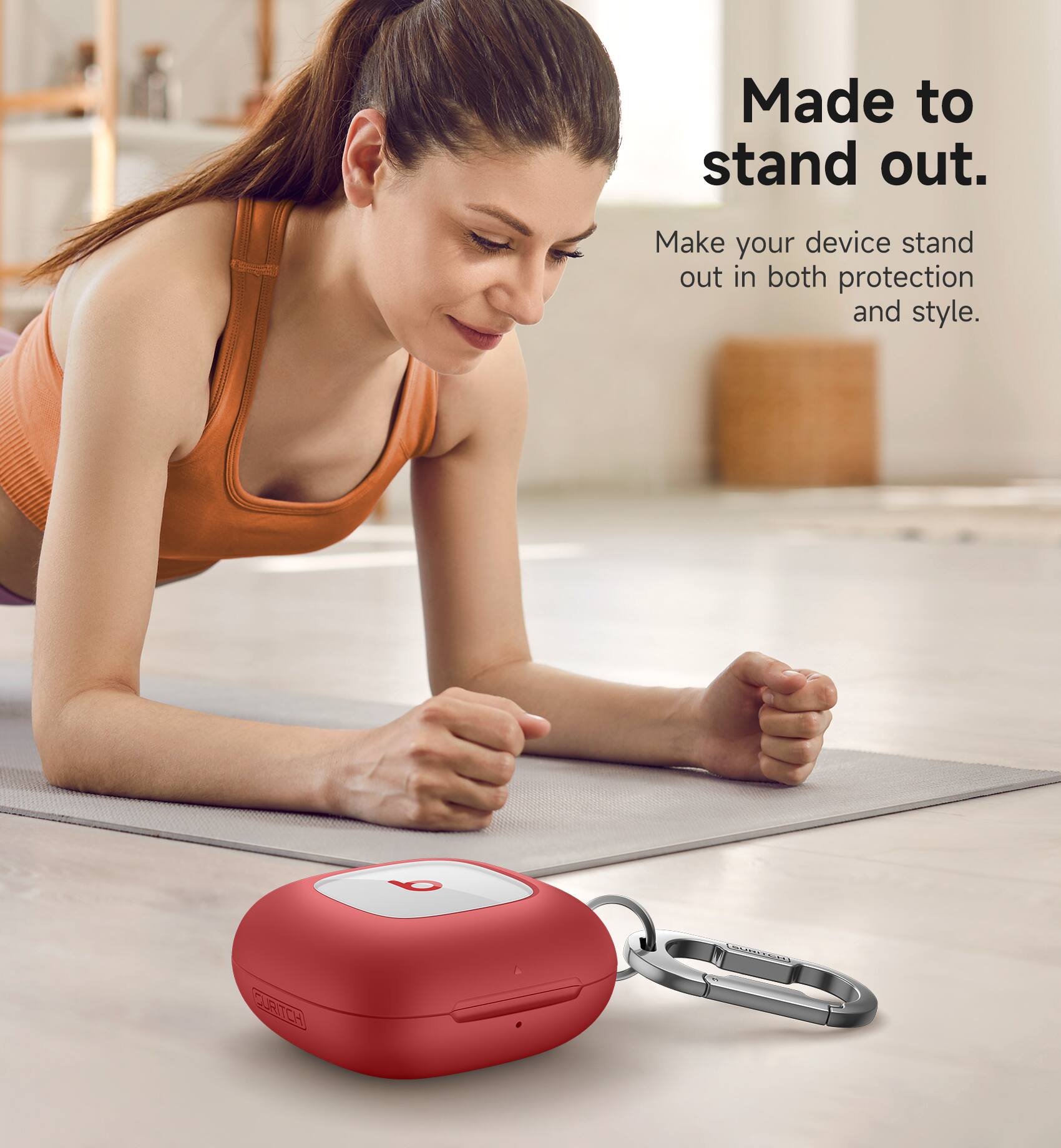 Made to stand out.  
Make your device stand out in both protection and style.  

1 QRICH LANENSSIAA
