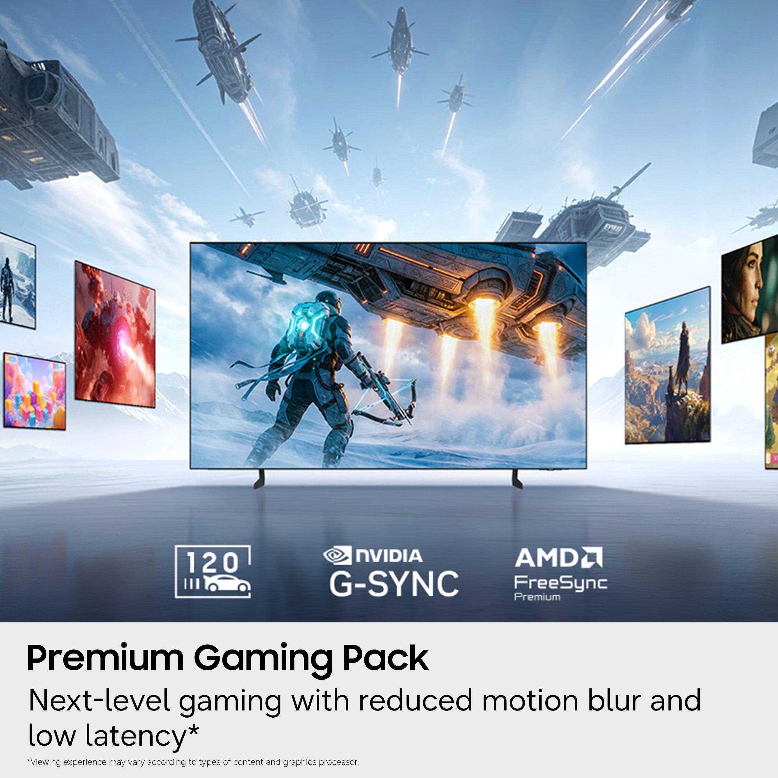 F 120 III NVIDIA AMD G-SYNC FreeSync Premium Premium Gaming Pack  
Next-level gaming with reduced motion blur and low latency*  
"Viewing experience may vary according to types of content and graphics processor.