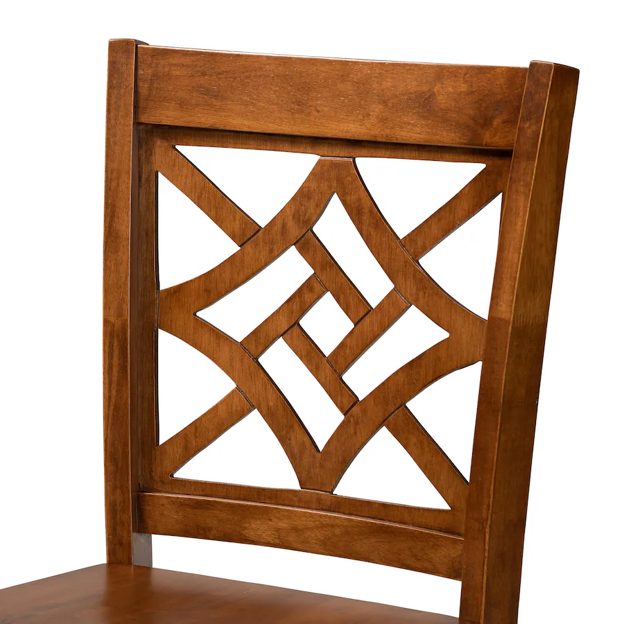 Transitional Feces Baxton Studio Nicolette Modern and Contemporary Transitional Walnut ...