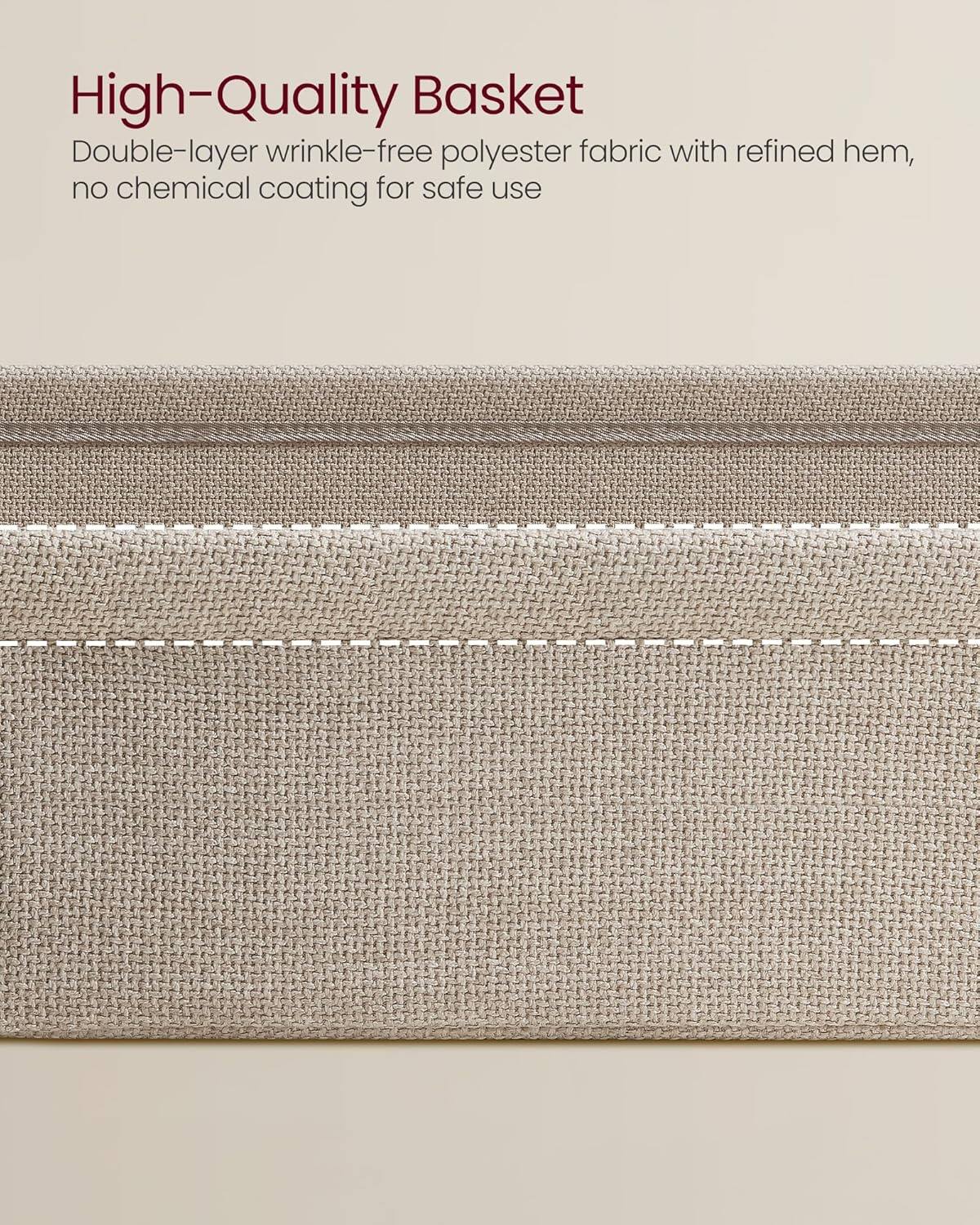 High-Quality Basket
Double-layer wrinkle-free polyester fabric with refined hem, no chemical coating for safe use