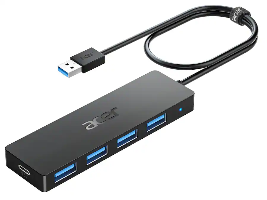 Acer USB Hub 4 Ports, Multiple USB 3.0 Hub, USBA Splitter with Type C ...