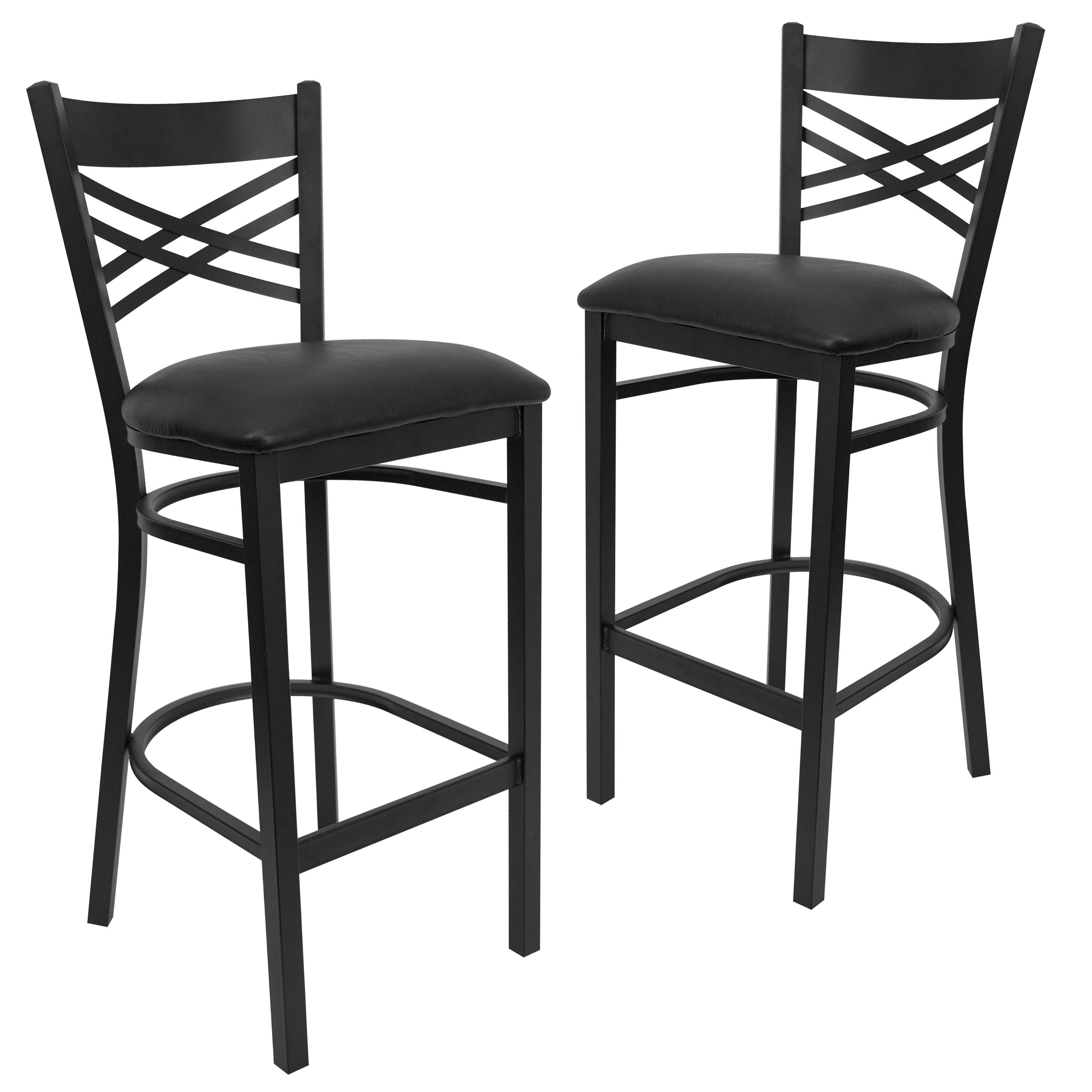 Black Vinyl Seat/Black Metal Frame
