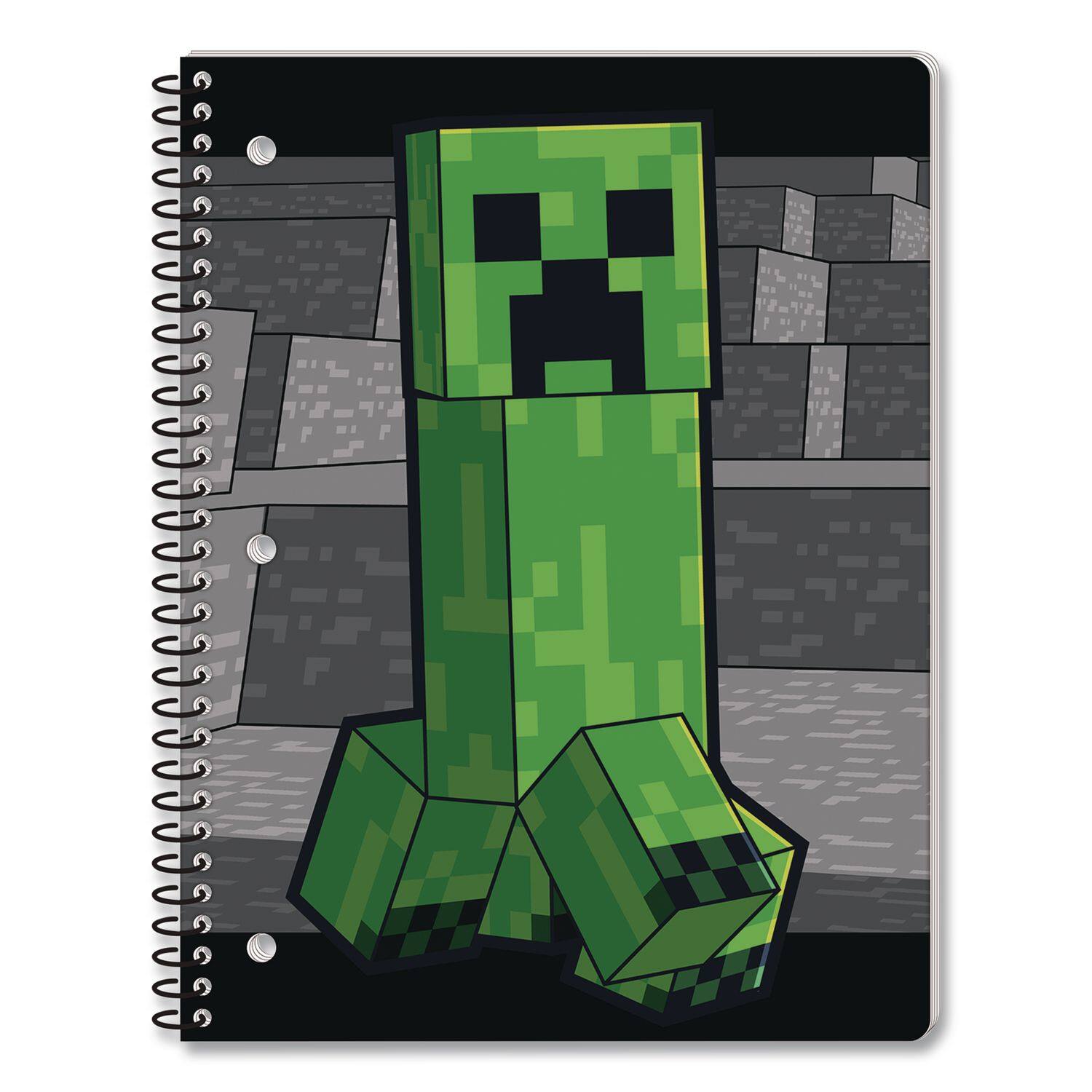 Left. Innovative Designs - Licensed Spiral Notebook Minecraft 1 Subject Wide/Legal Rule Multicolor Cover 10.5 x 8 Sheets.