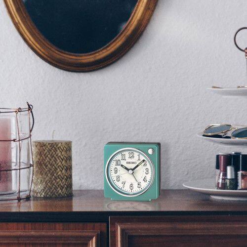 Angle. Seiko - Seiko 2.6" Fuji II Bedside Alarm Clock - Metallic Green - Metallic Green.