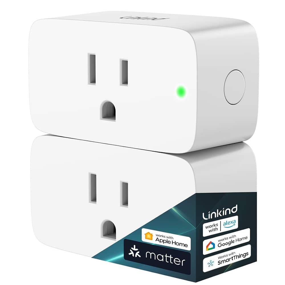 RTMB - Matter Smart Plug 2-Pack with Wi-Fi, App Control & Voice Assistant Support