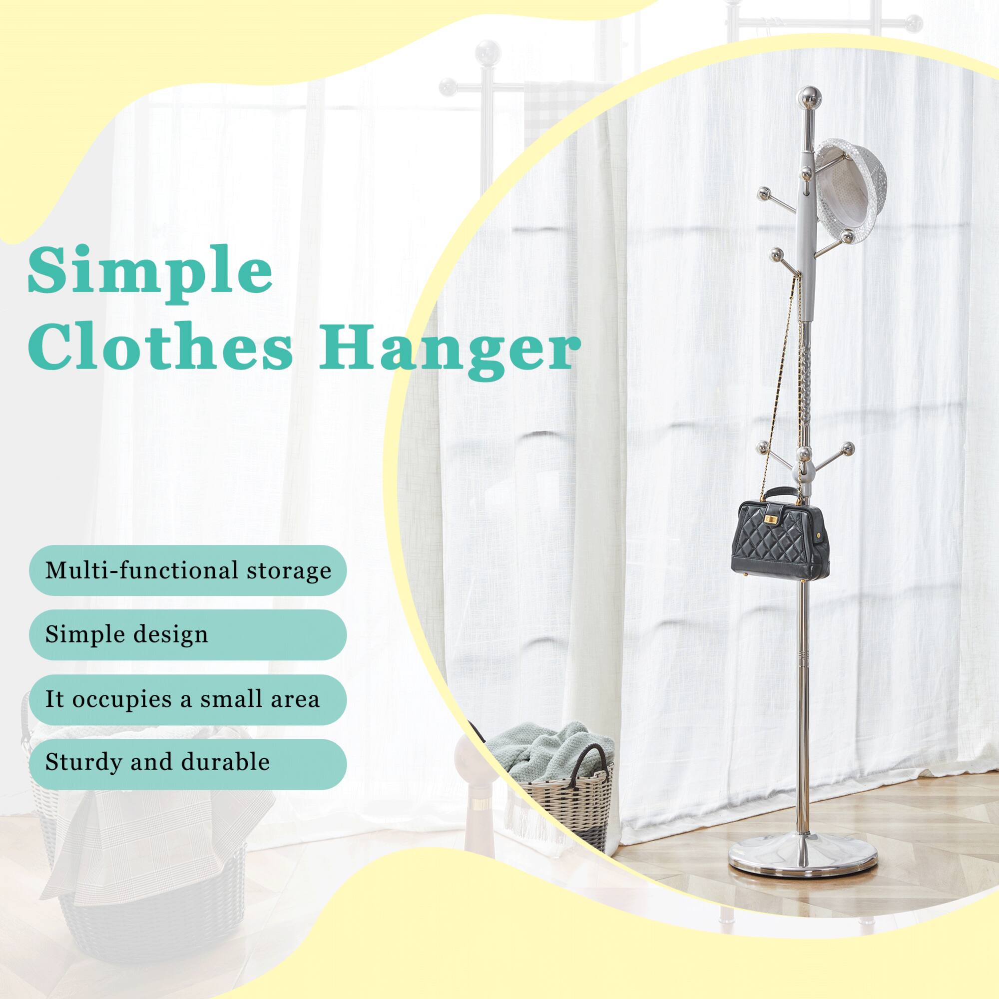 Simple Clothes Hanger

- Multi-functional storage
- Simple design
- It occupies a small area
- Sturdy and durable