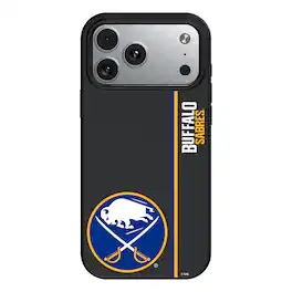 Keyscaper - NHL - Buffalo Sabres Sidebar Magnetic iPhone Case - 15 - Black