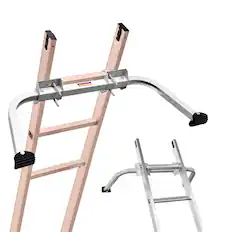 Front. VEVOR - Ladder Stabilizer, Extension Ladder Standoff, Heavy Duty Wing Span/Wall Ladder Accessories for Roof Gutter - Matte Silver.