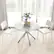 Back. Costway - Modern Dining Chairs Set of 4 with Tilted Backrest & Sturdy Metal Legs Plastic - White.