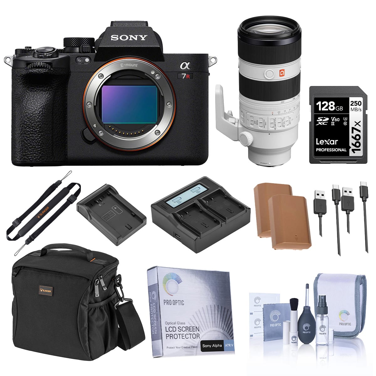 Bundle - Sony - Alpha a7R V Mirrorless Camera with FE 70-200mm f/2.8 GM OSS II G Lens, with Shoulder Bag, 2x NP-FZ100 price history on PriceWatchPro
