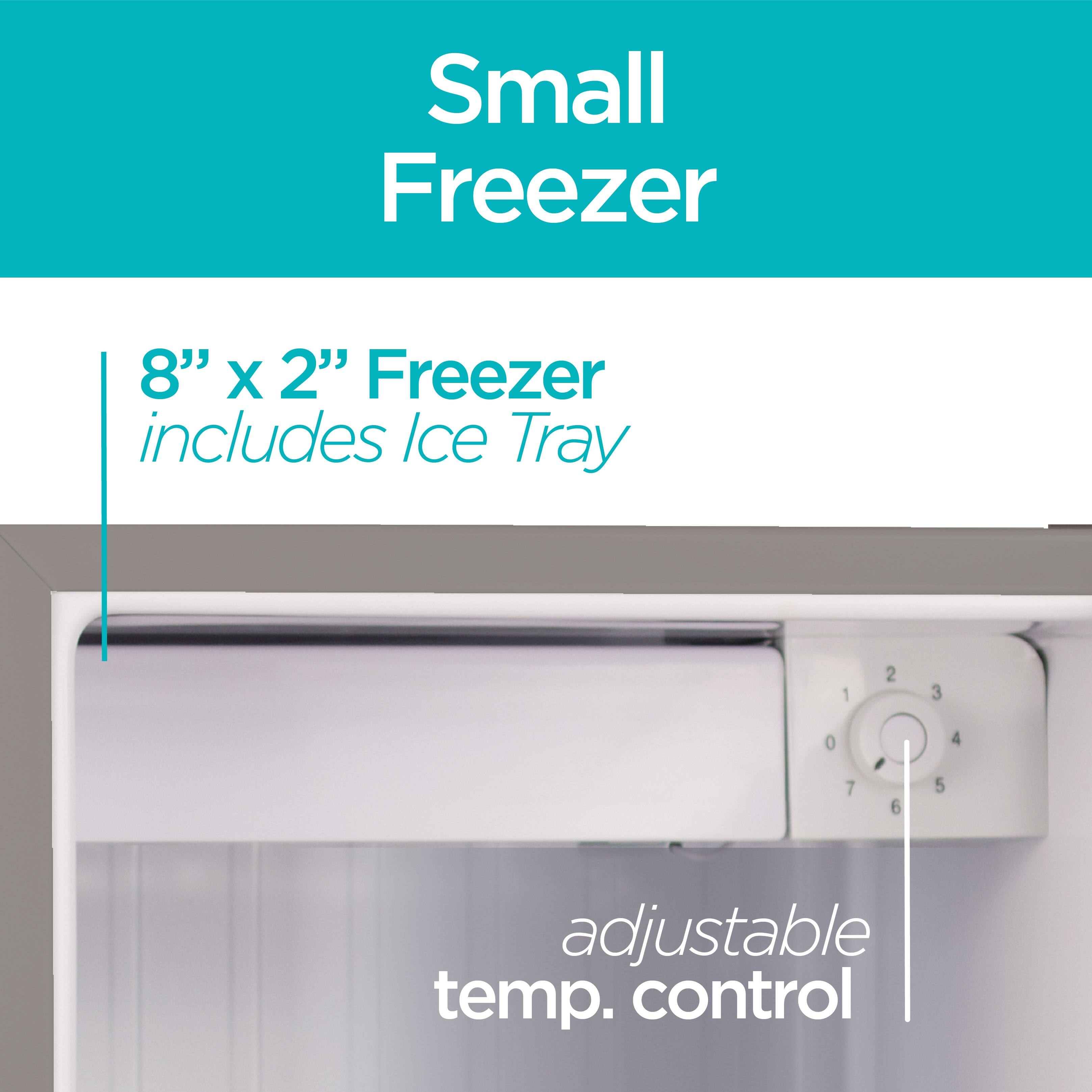 Small Freezer
8" X 2" Freezer includes Ice Tray
adjustable temp. control