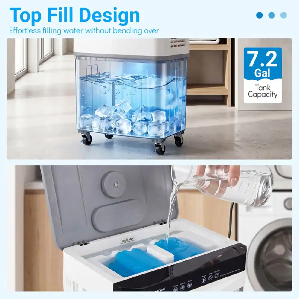 Top Fill Design  
Effortless filling water without bending over  

7.2 Gal Tank Capacity  

LevelMax TAT 7