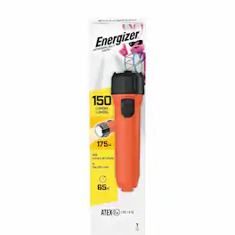 Energizer - Intrinsically Safe Emergency Light LED 2 x D Battery Drop Resistant Water Proof 1 Each - Orange